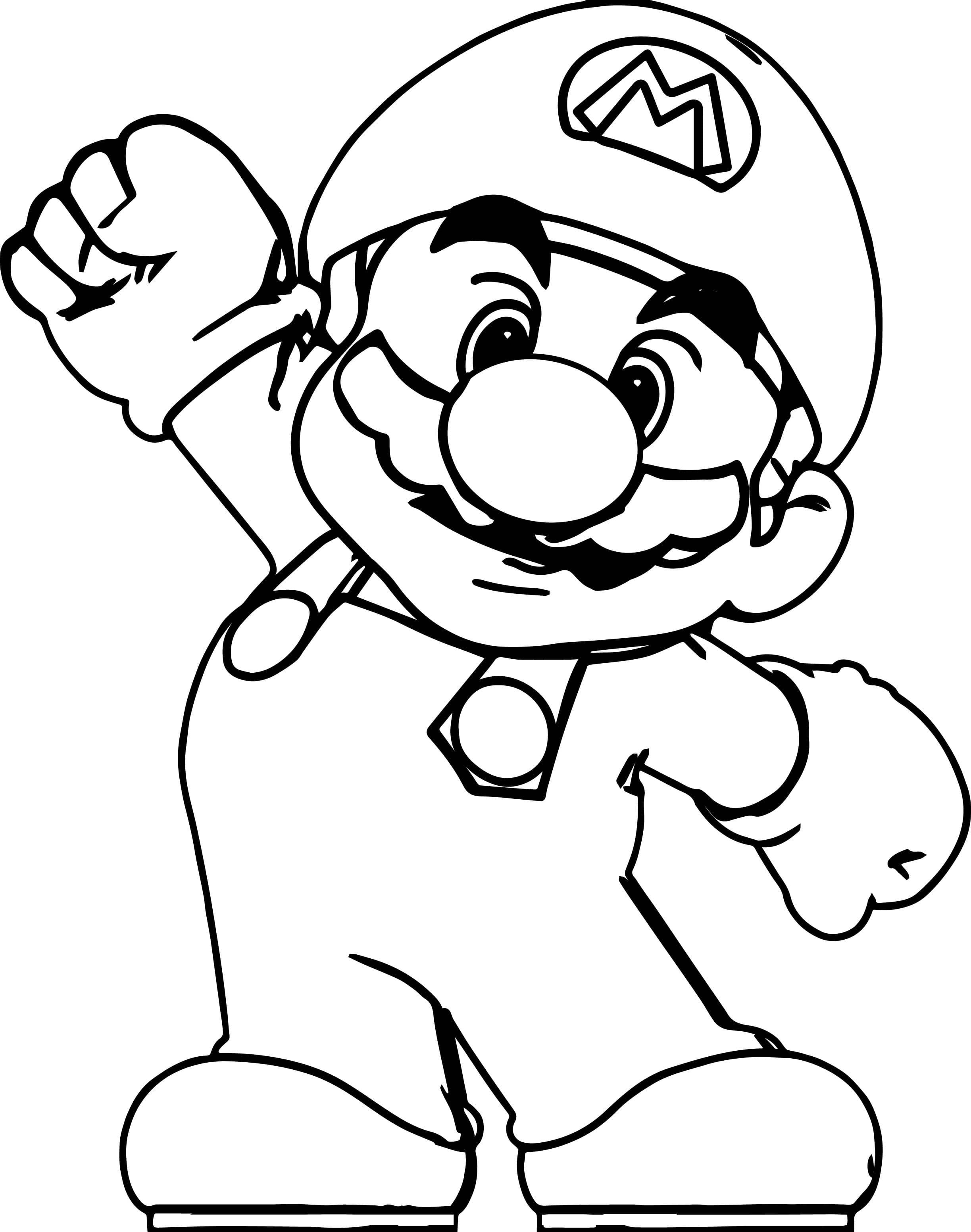 Супер Марио раскраска Марио