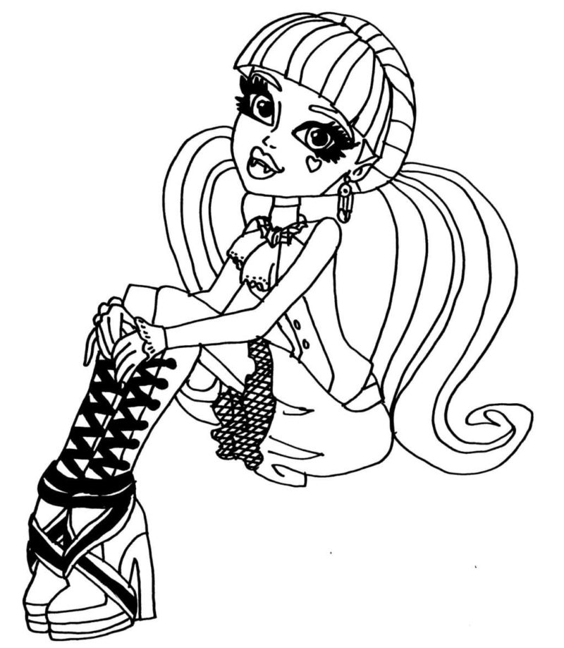 Desenhos de Monster High para colorir - 100 imagens para imprimir