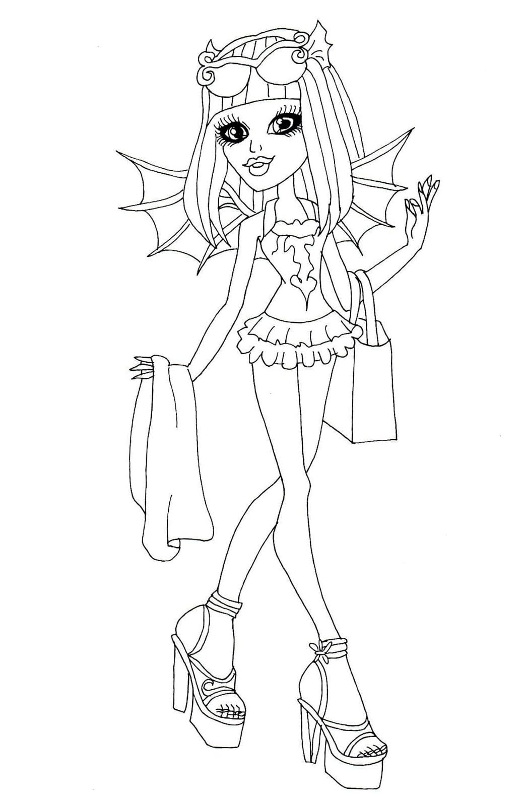 Monster High Coloring Pages Robecca Steam