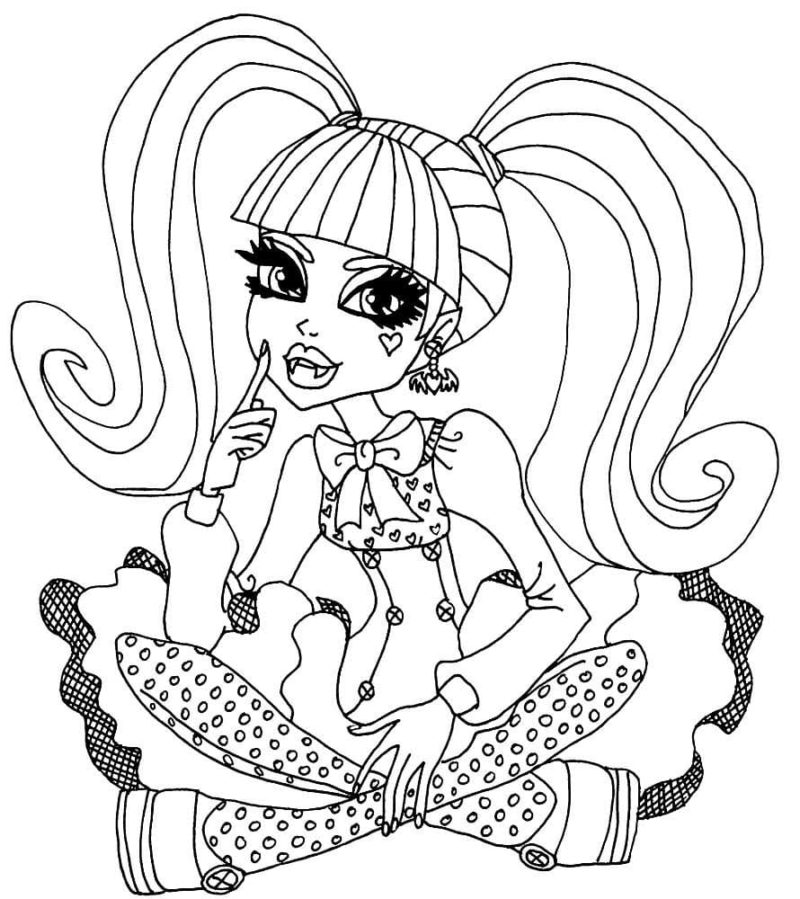 Ausmalbilder Monster High | 100 Malvorlagen zum kostenlosen Drucken