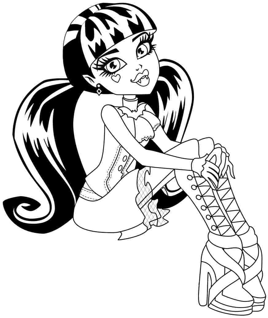 Dibujos de Monster High para colorear - 100 imágenes para imprimir