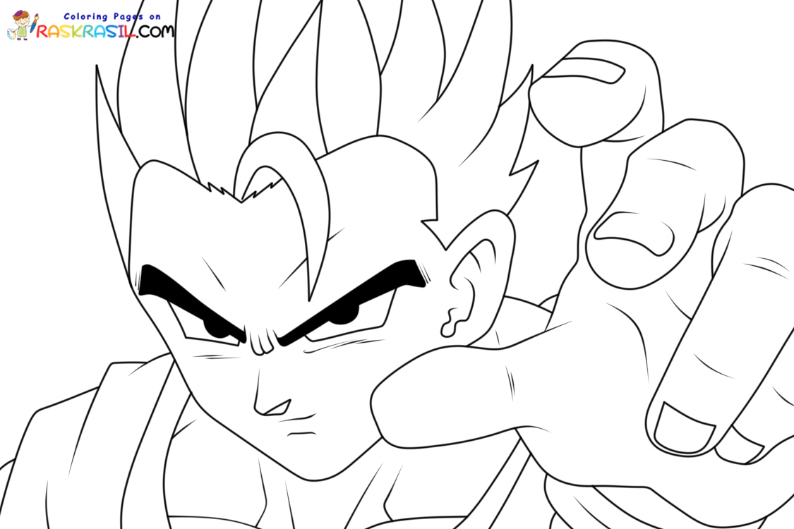 Goku Coloring Pages | Free Printable of the main character Dragon Ball Z