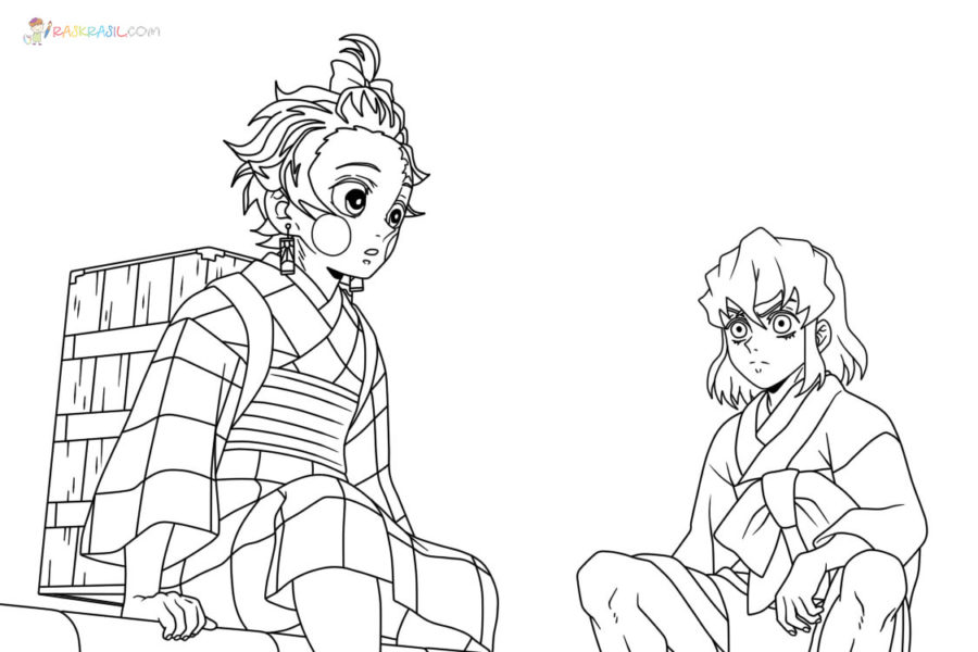 Coloriage Demon Slayer à imprimer