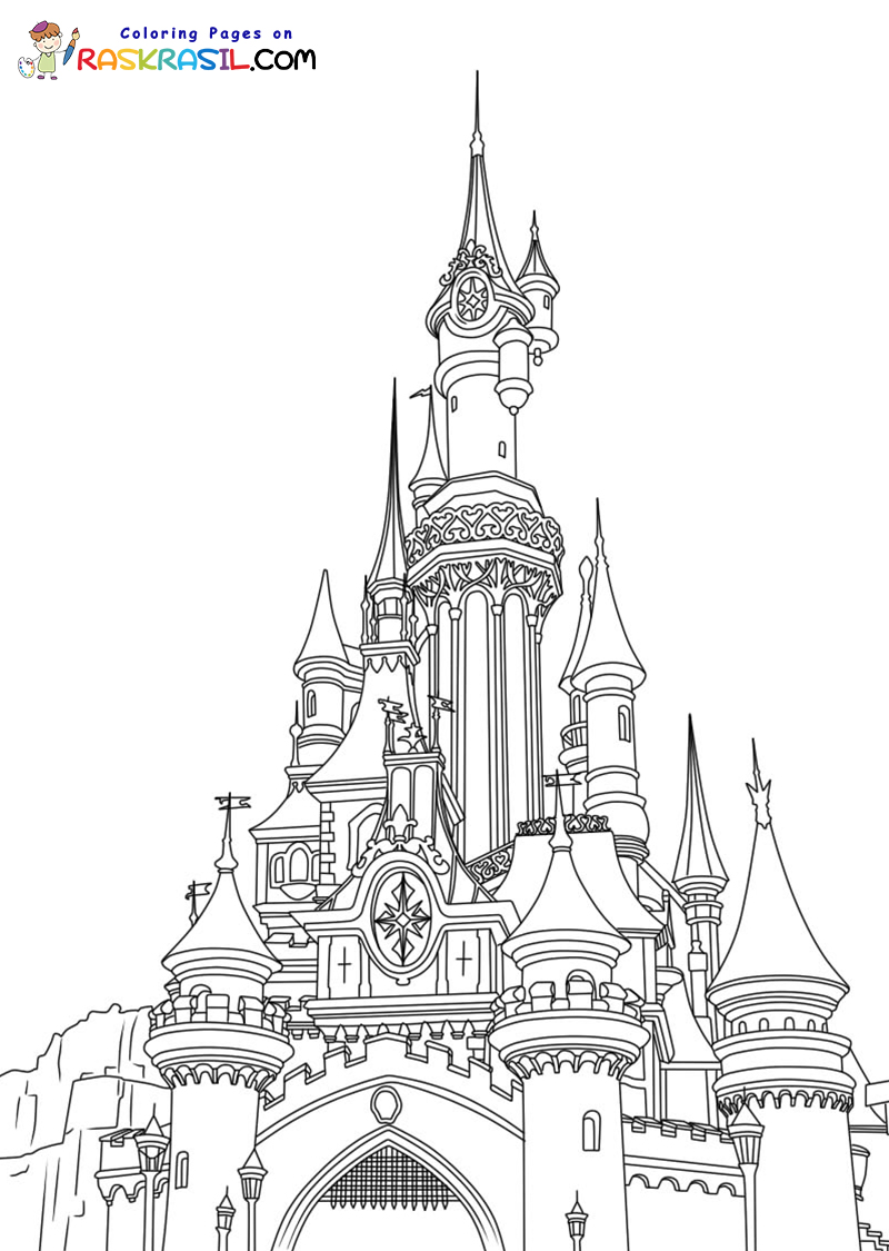 Disegni da colorare del castello Disney