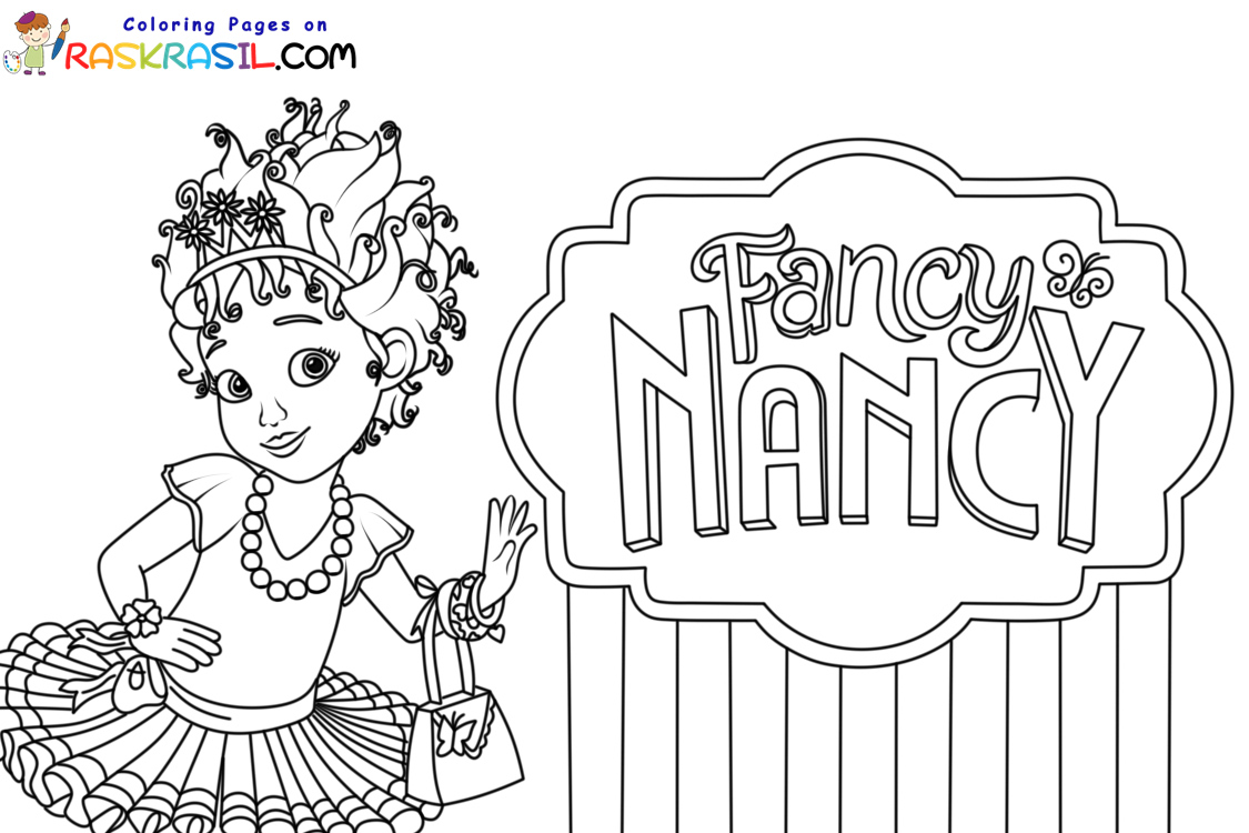 Kolorowanki Fancy Nancy | Darmowe Malowanki do wydruku
