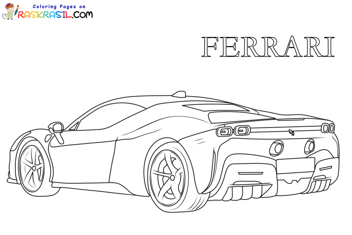 Coloriage Ferrari - 110 pages à colorier à imprimer gratuits