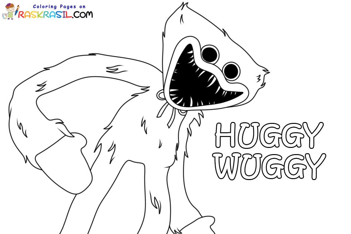 Huggy Wuggy Kleurplaat