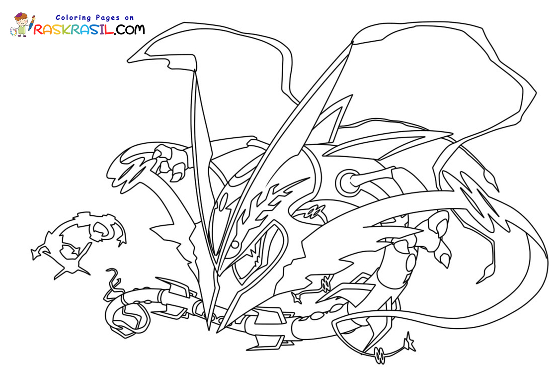 pokemon coloring pages rayquaza