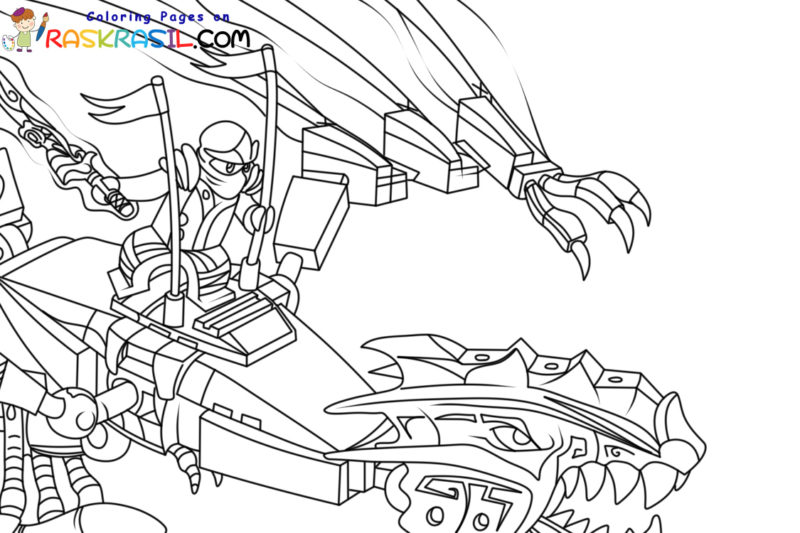 ausmalbilder ninjago drachen