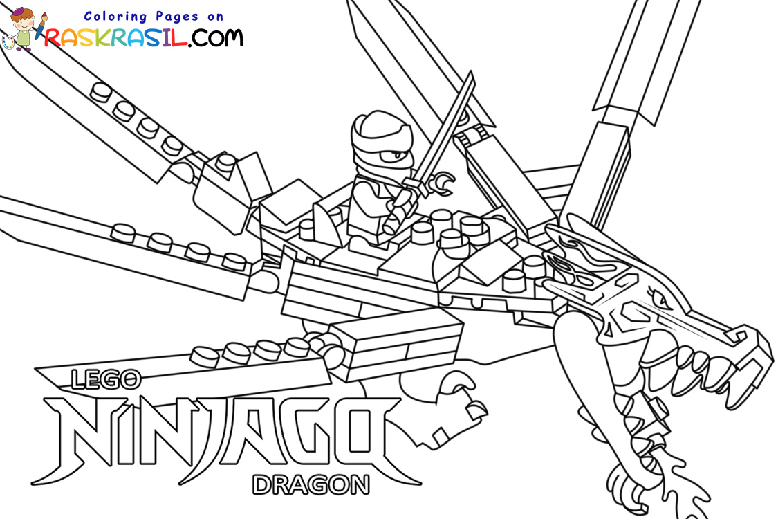 Desenhos de Lego Ninjago Dragão para Colorir - Imprima gratuitamente
