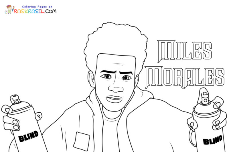 Coloriage Miles Morales Spider Man - 40 pages à colorier à imprimer