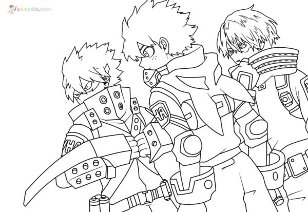 Coloriage My hero Academia à imprimer