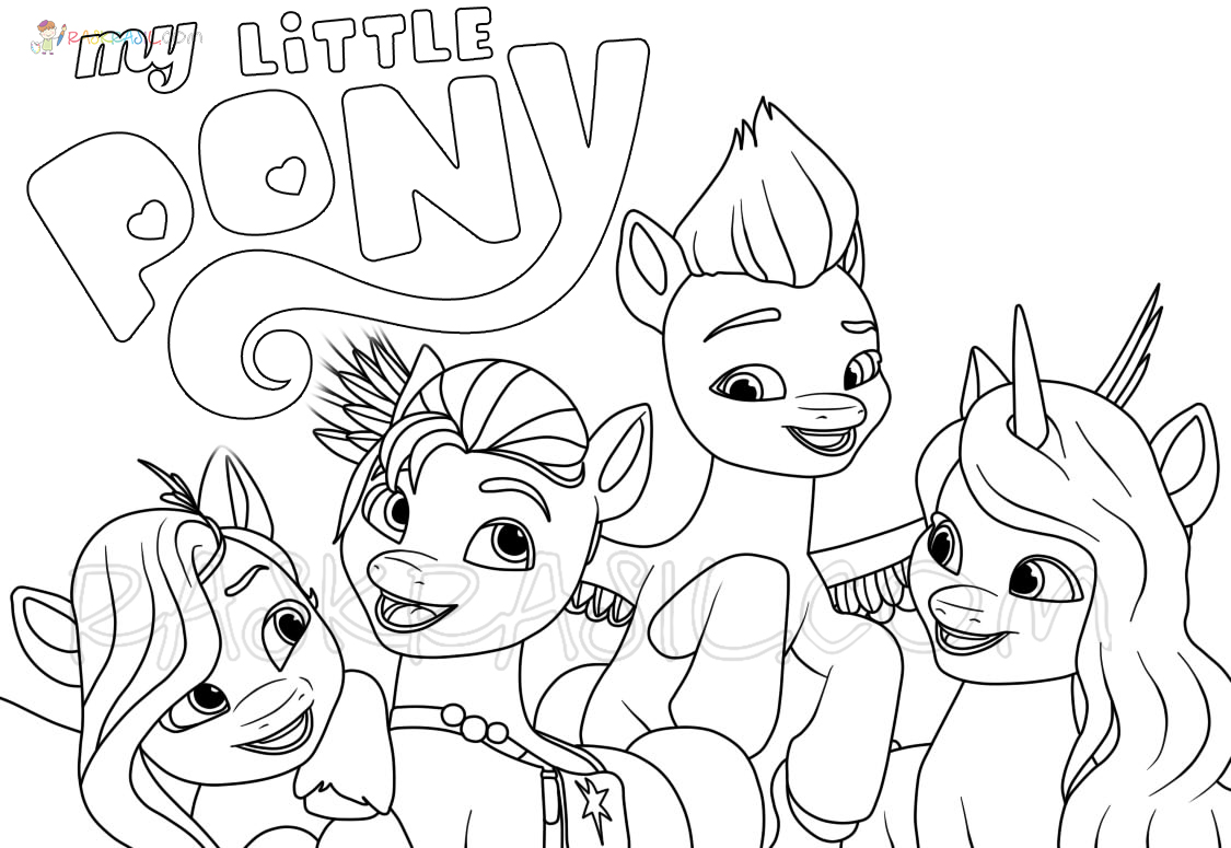 My Little Pony Coloring Book +100 Pages, Coloring Pages Printable for kids