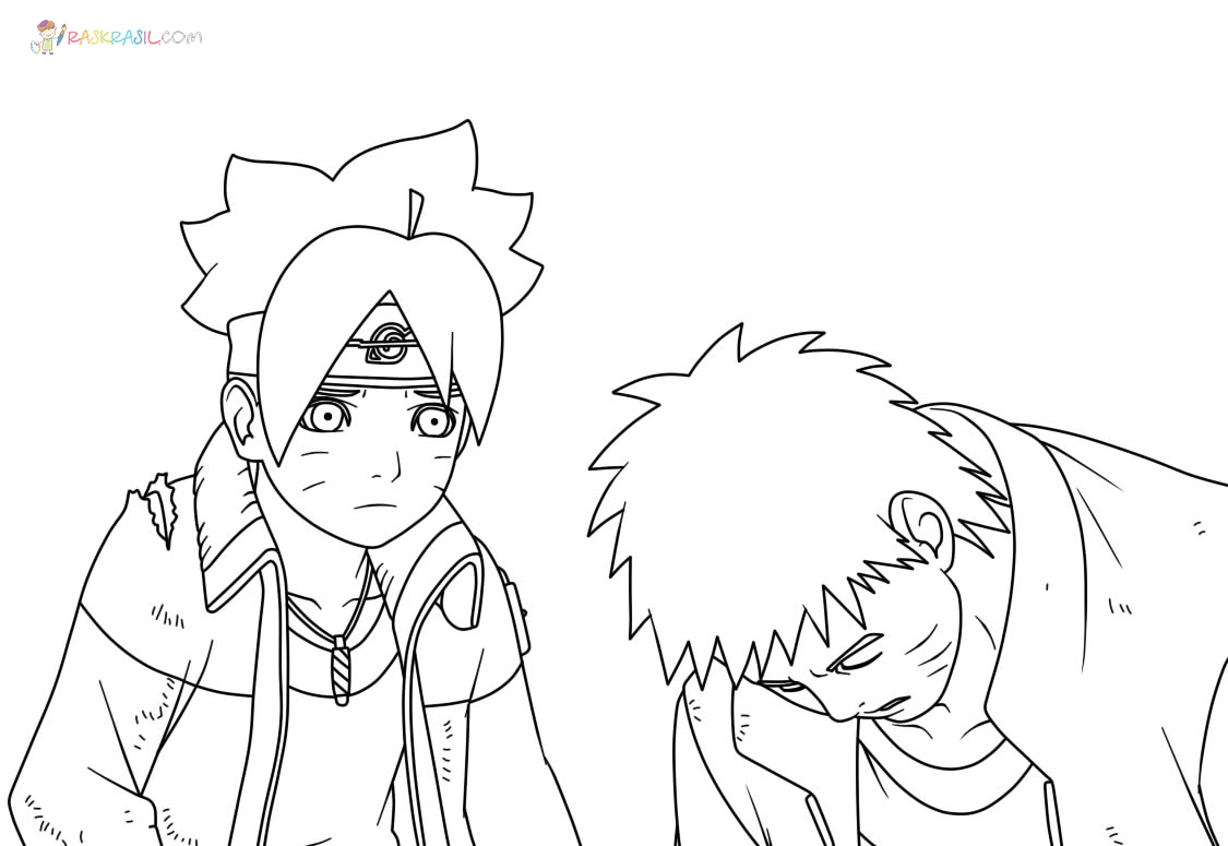 Naruto and Boruto coloring pages to download, print and color