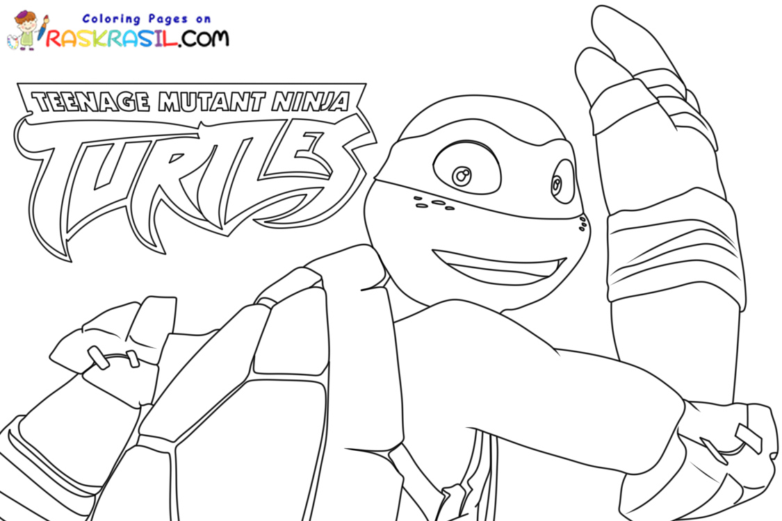 Dinokids - Desenhos para colorir: Desenhos de Tartarugas Ninja para colorir