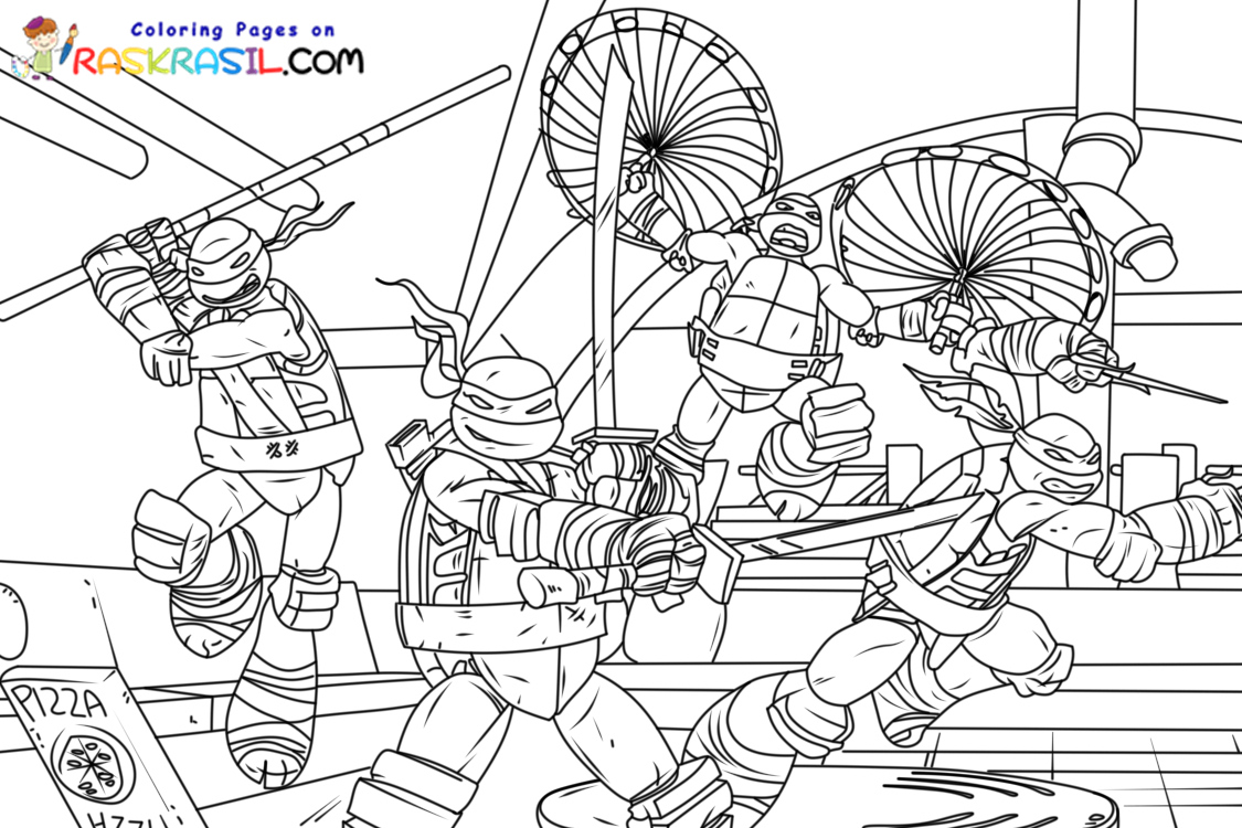 Desenho de Raphael Ninja Turtles para Colorir - Colorir.com