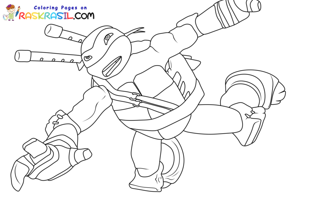 Dibujos de Tortugas Ninja para Colorear - 110 imágenes para imprimir gratis