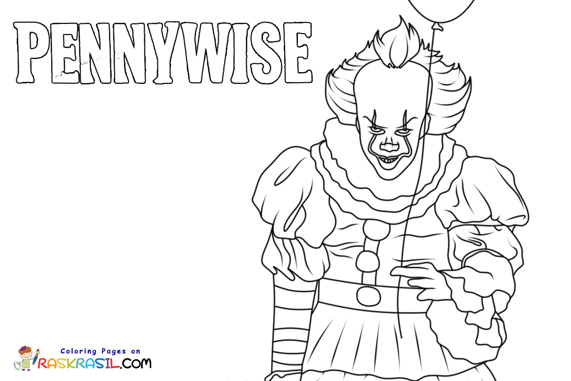 Desenhos de Pennywise para Colorir e Imprimir - Pintar Grátis Online