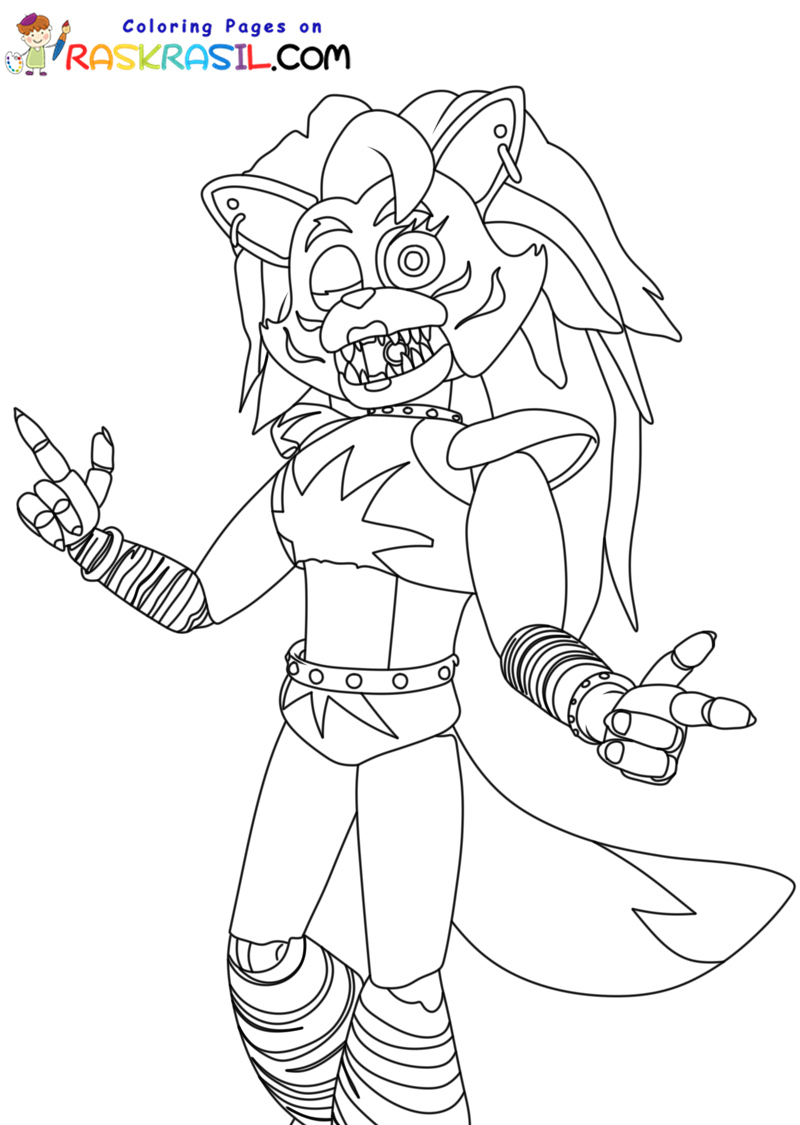 Dibujos de FNAF Roxanne Wolf para Colorear | Raskrasil.com