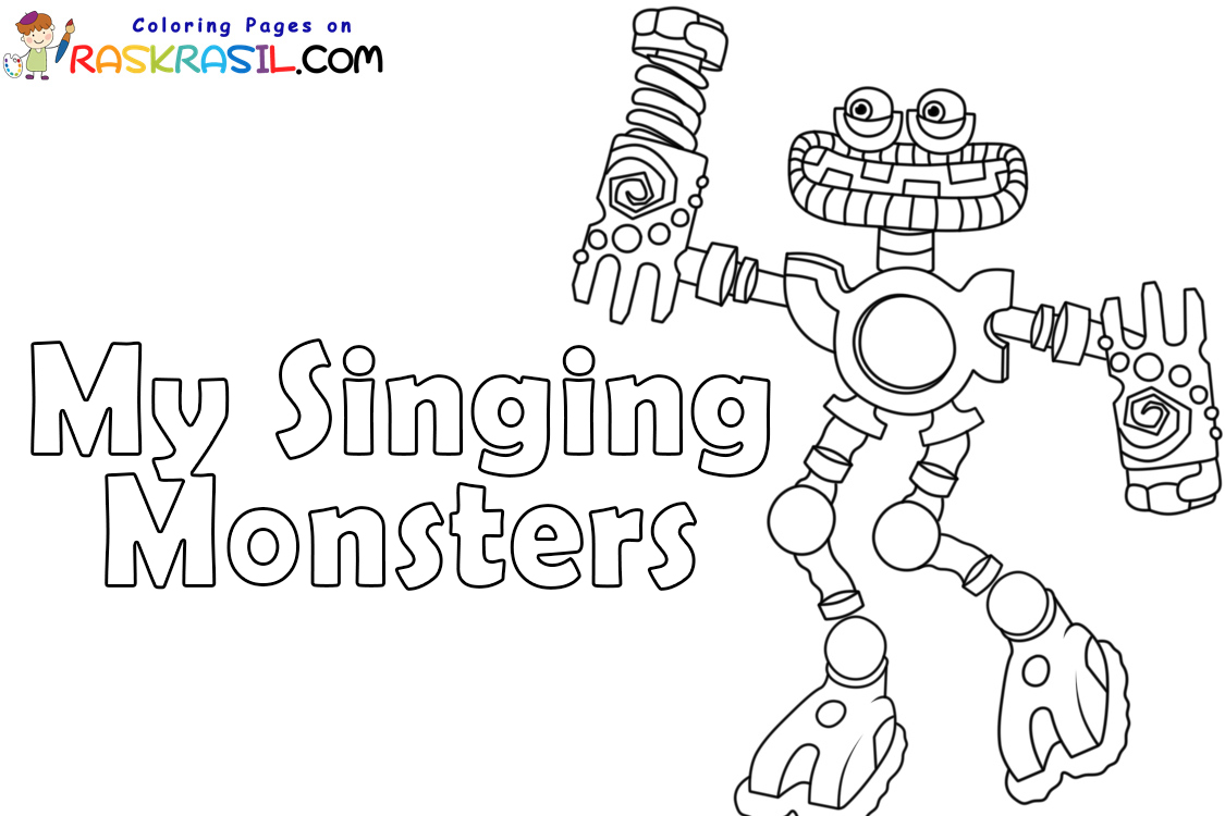 Desenhos para colorir amigos do arco-íris – WubboxName – Meus Monstros  Cantores 26 – Colorindo páginas