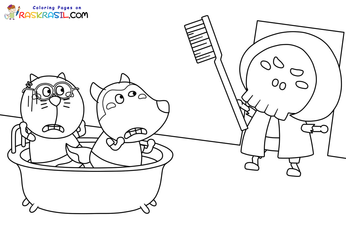 Ausmalbilder Zeichentrick Wolfoo | 70 Malvorlagen Kostenlos zum Ausdrucken
