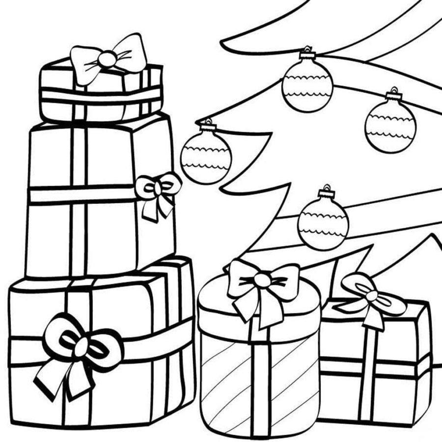 Ausmalbilder Weihnachtsgeschenke | Kostenlos Ausdrucken