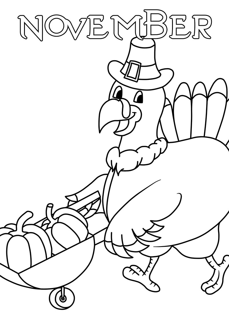 November Coloring Pages. 30 New Images Free Printable