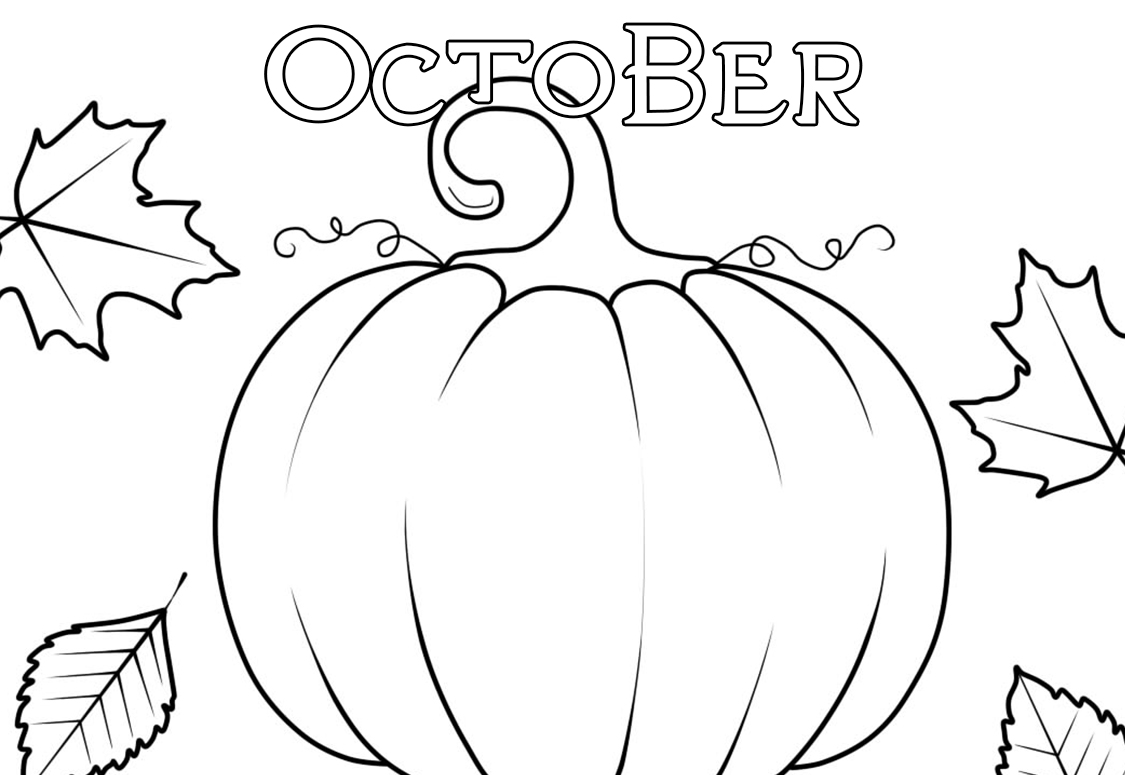 October Coloring Pages. 30 Images of Autumn Free Printable