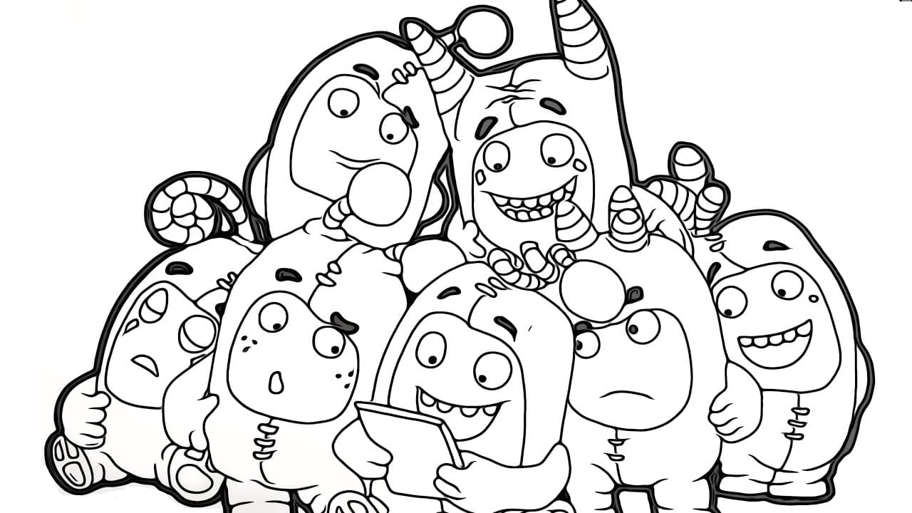 Oddbods Coloring Pages Printable : Coloring Pages Oddbods How To Paint