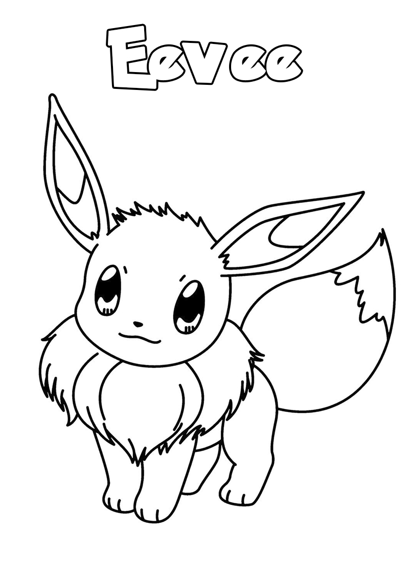 Desenho para colorir Pokémon - Eevee : Ovo de Eevee 5