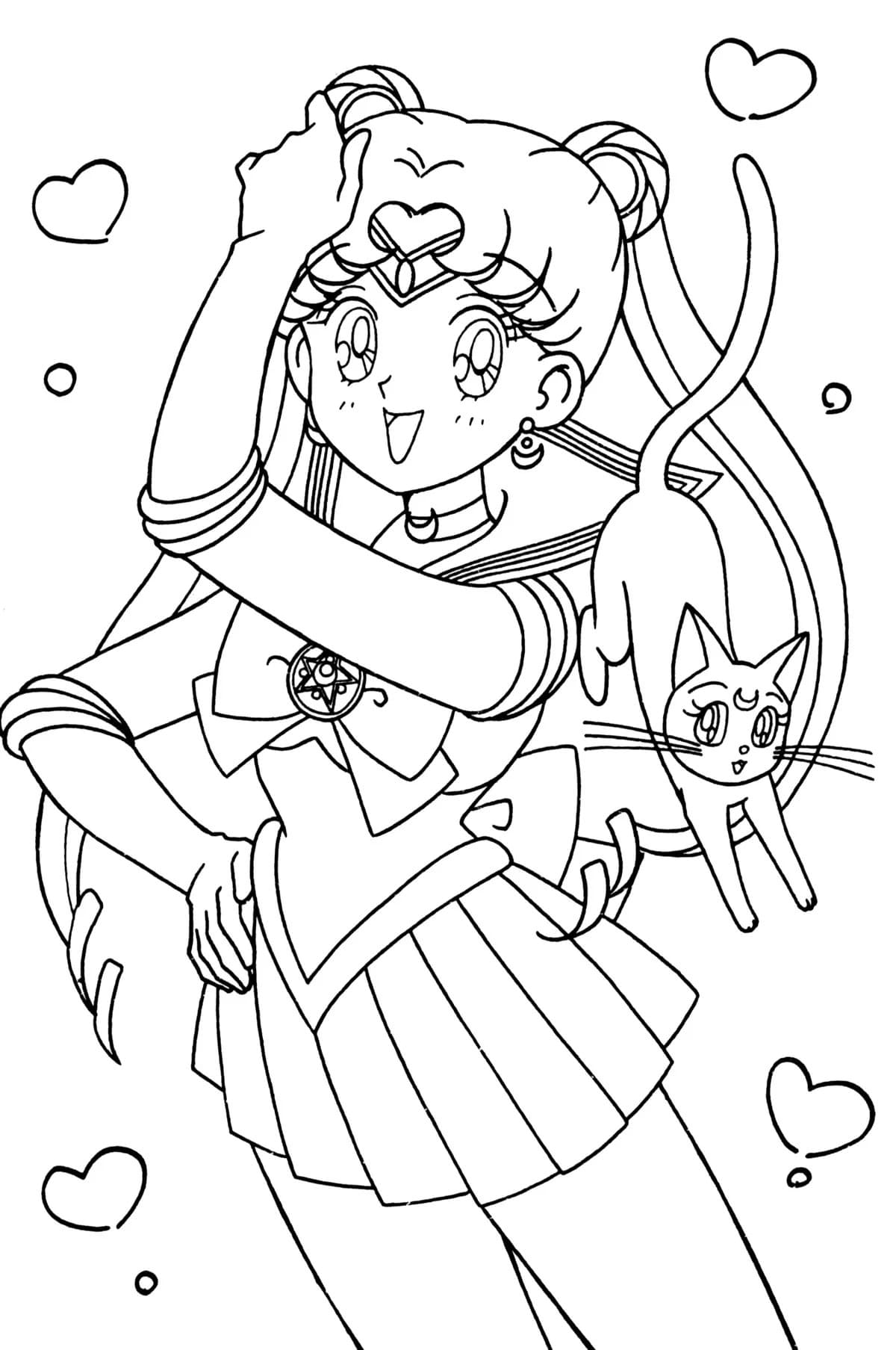 Dibujos de Sailor Moon para colorear - 100 imágenes para imprimir