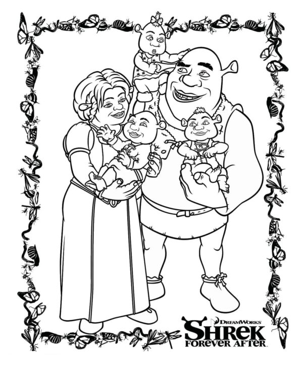 Shrek Coloring Pages | 100 images Free Printable