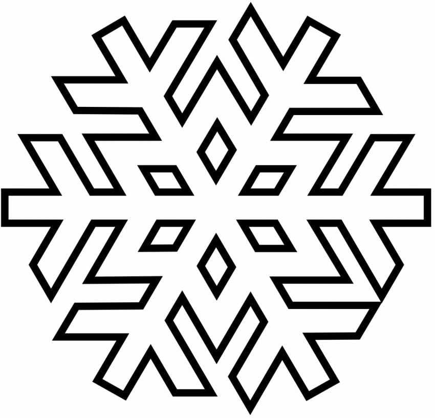 Desenhos de Floco de Neve para Colorir