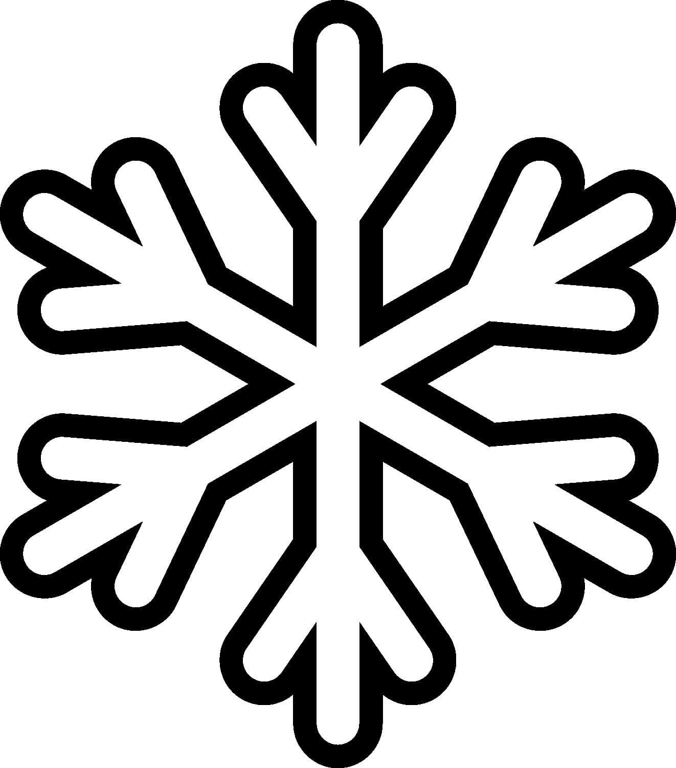 Desenhos de Floco de Neve para Colorir