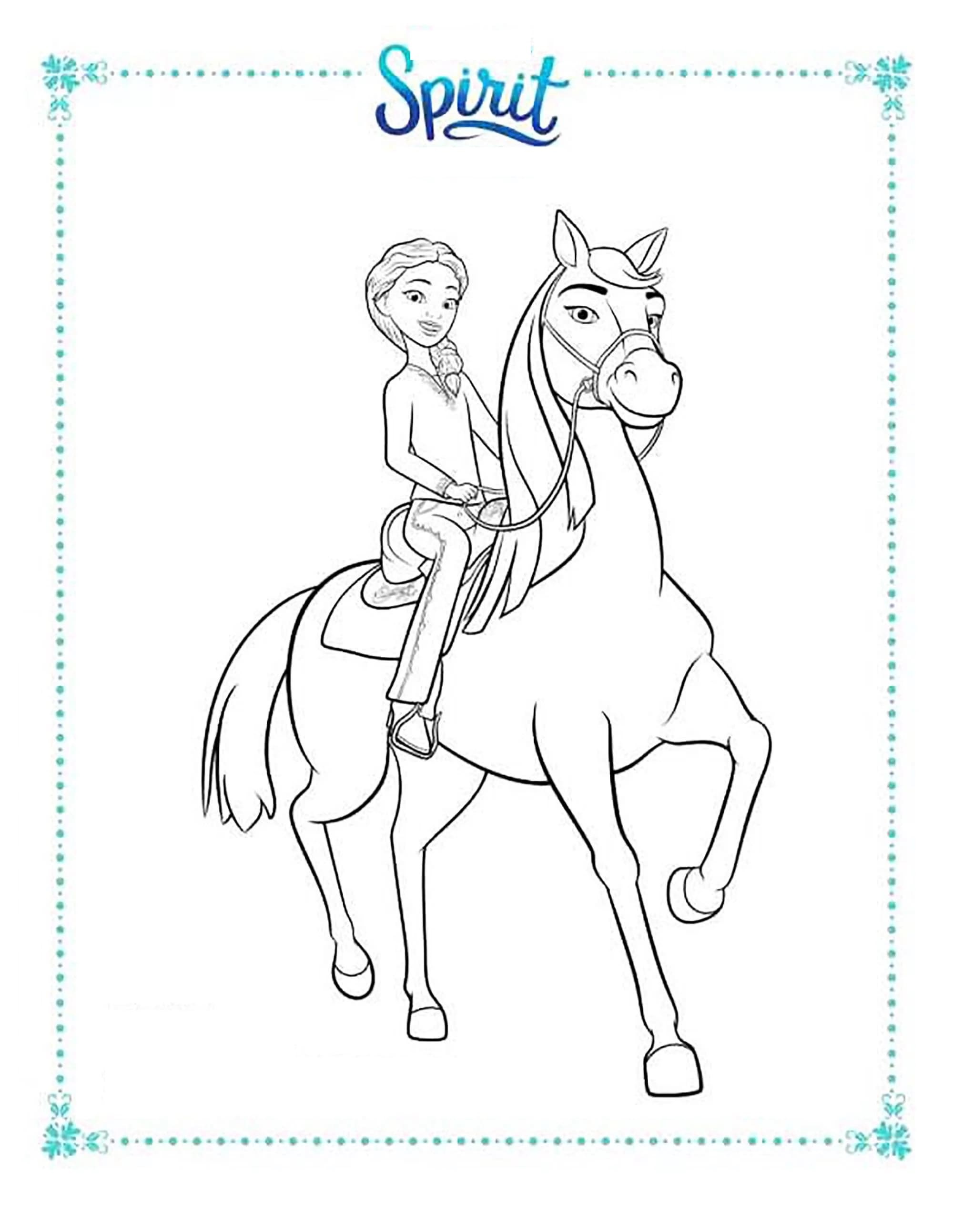 Spirit Riding Free Coloring Pages