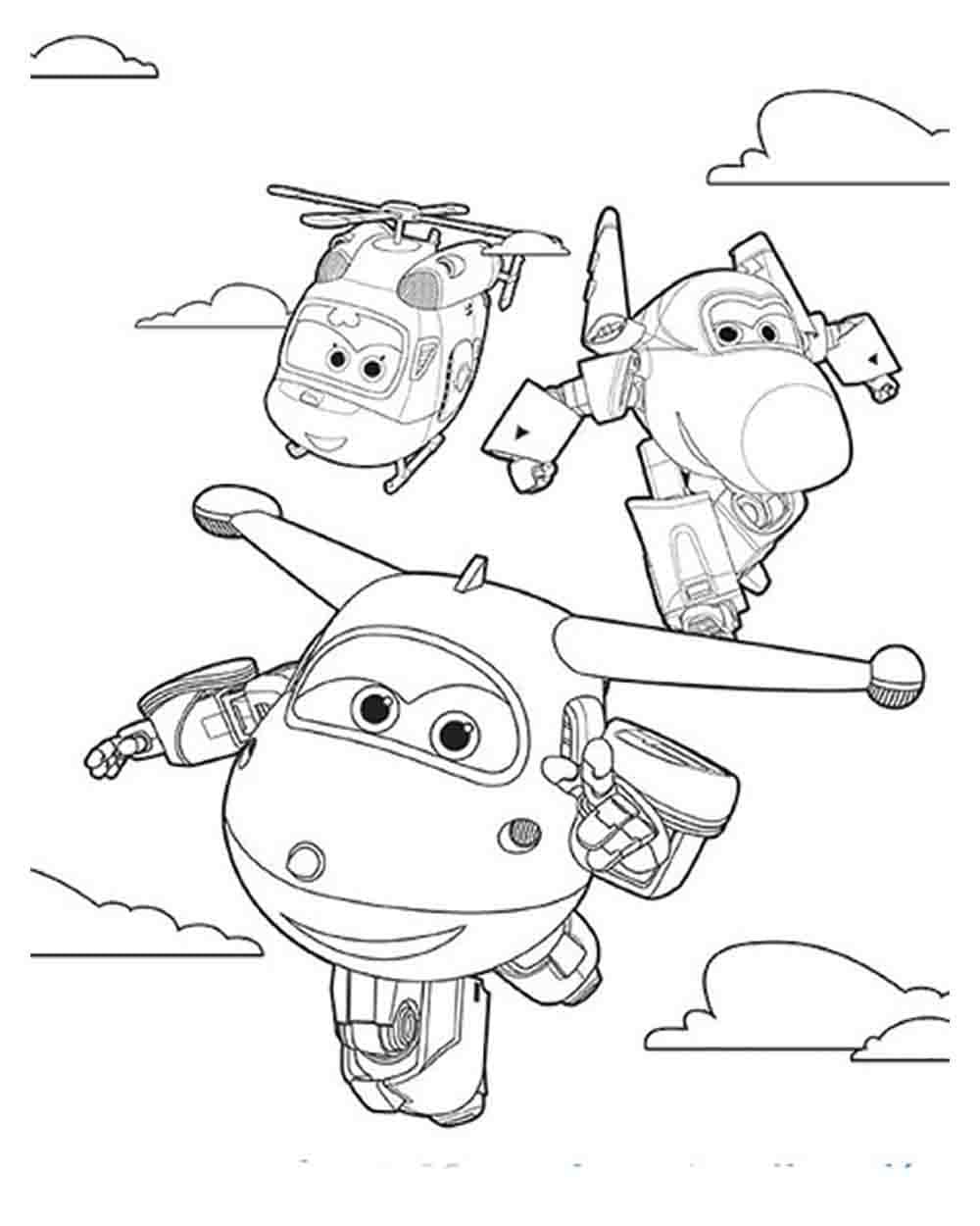 Super Wings Coloring Pages. 