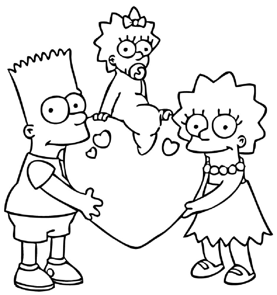 Desenhos dos Simpsons para colorir - 100 imagens para imprimir