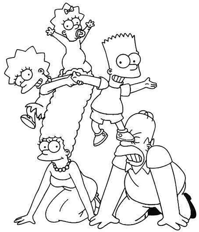 Dibujos de Los Simpson para colorear - 100 imágenes para imprimir gratis