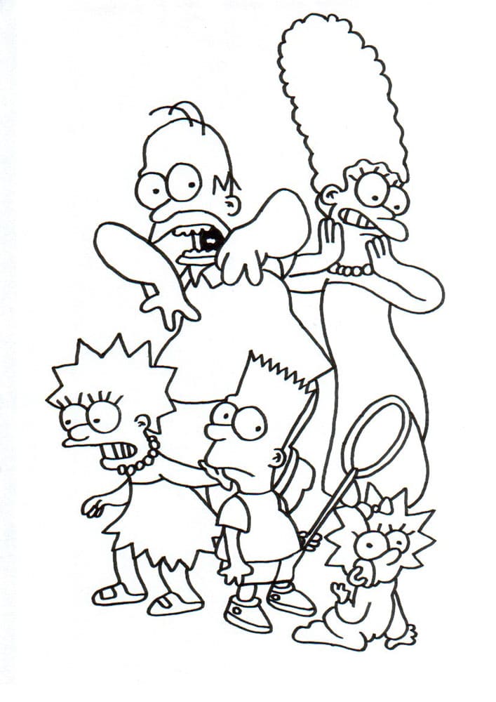 Disegni dei Simpson da colorare - 100 immagini per la stampa gratuita