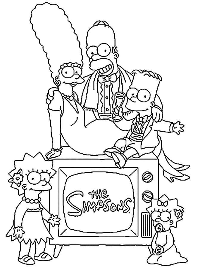 Раскраски Симпсоны - Скачать или Распечатать бесплатно