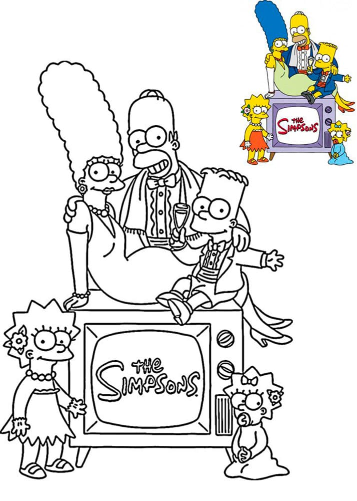 Kolorowanki Simpsonowie - 100 darmowych kolorowanek do wydruku