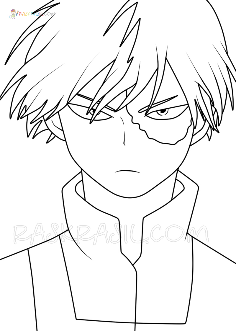 Dibujos de Todoroki para colorear - 25 nuevas imágenes para imprimir