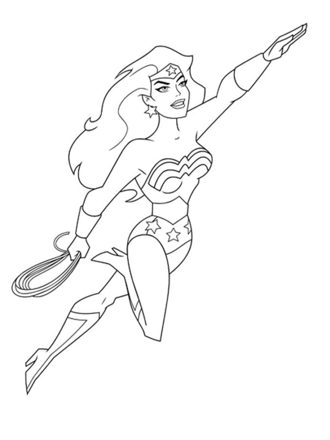 Desenhos do Mulher Maravilha para colorir - 80 imagens para imprimir
