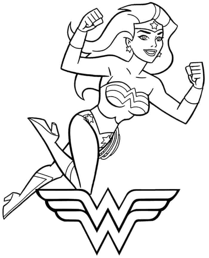 Disegni di Wonder Woman da colorare - 80 nuove immagini da stampare
