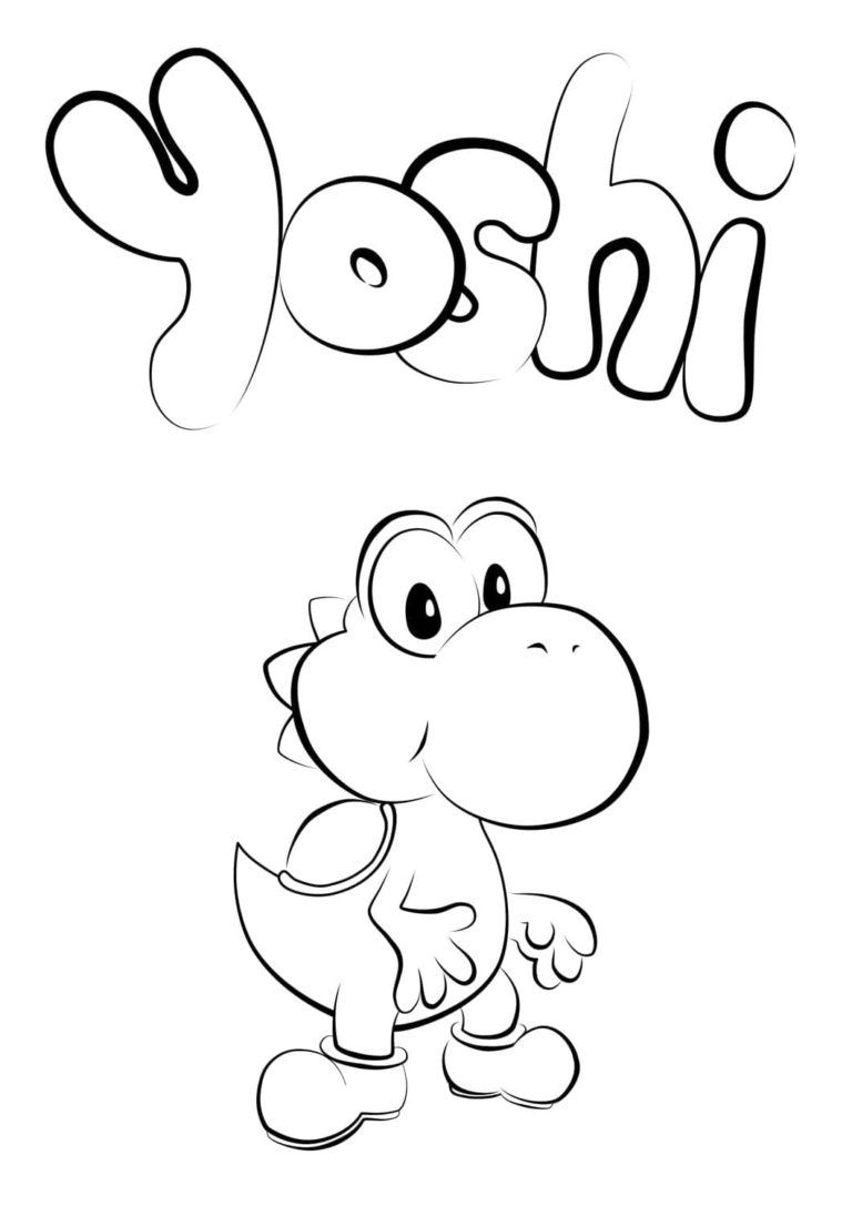 Coloriage Yoshi 50 Meilleures Images Imprimables Gratuites
