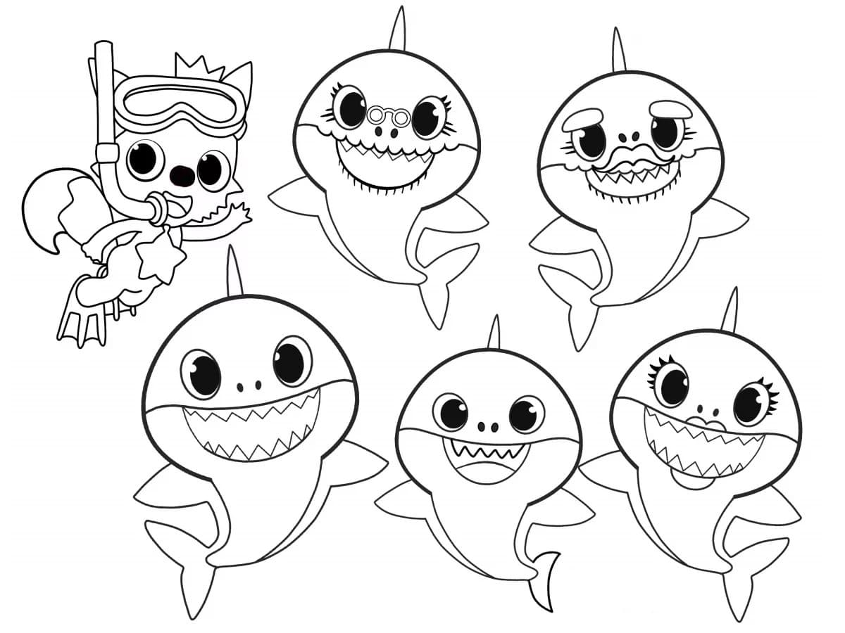 Baby Shark Coloring Pages   20 images Free Printable