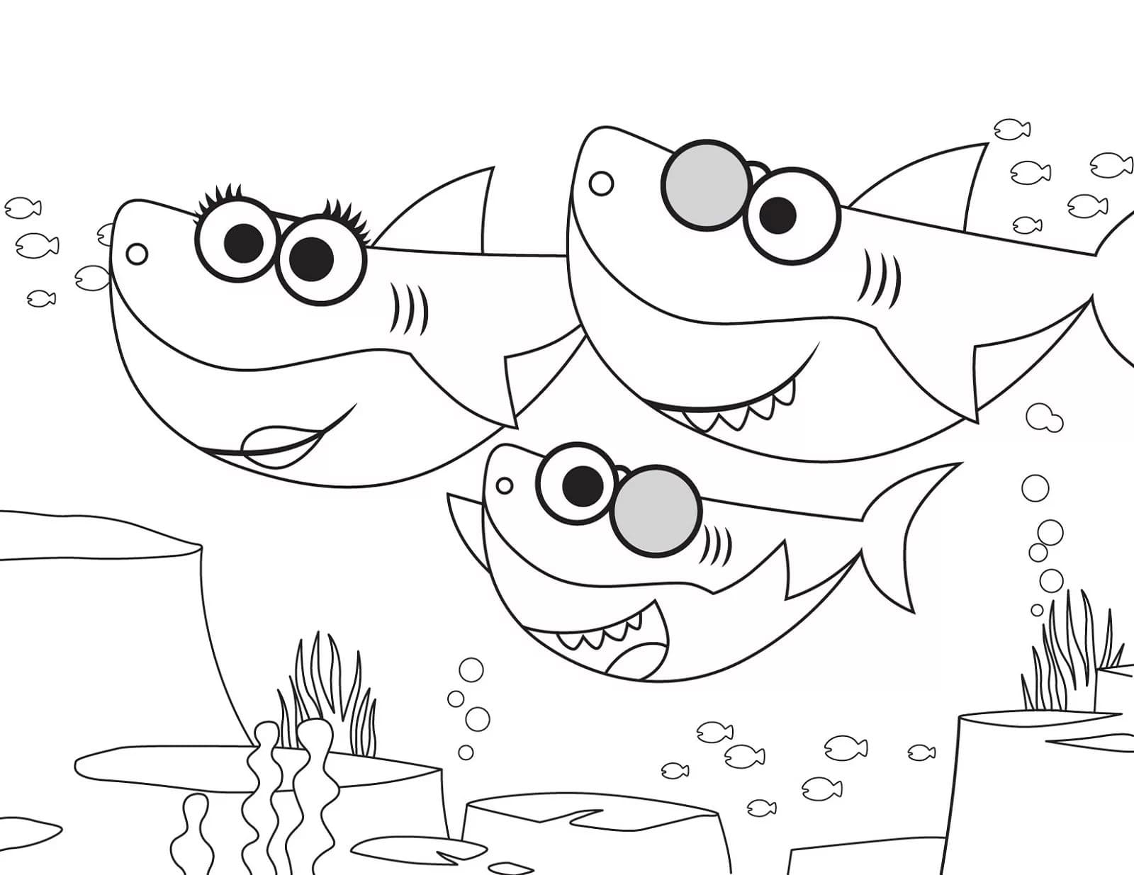 Disegni di Baby Shark da colorare - 70 immagini per la stampa gratuita