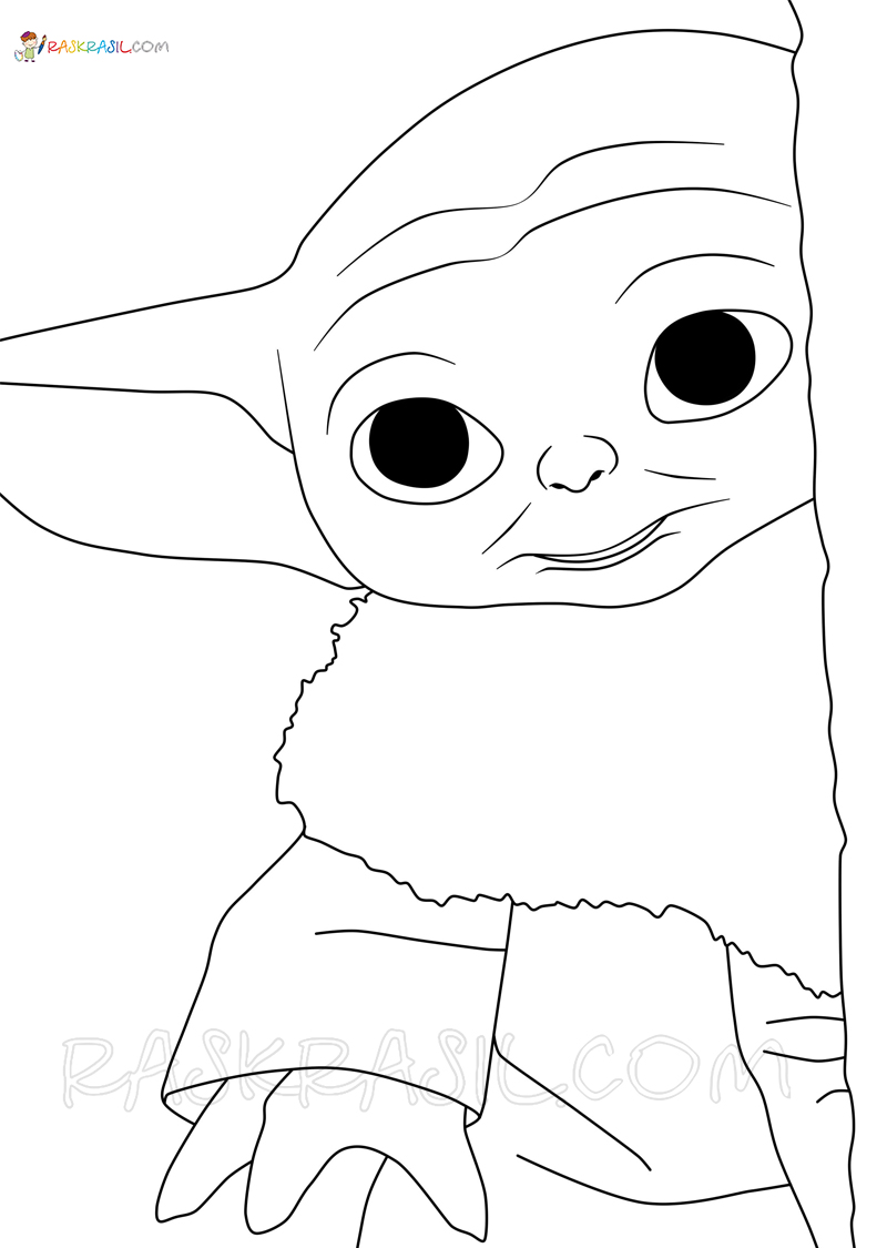 Dibujos para colorear Baby Yoda - Nuevas imágenes para imprimir gratis