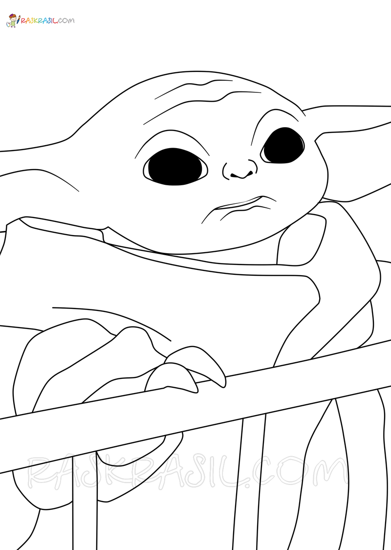 Ausmalbilder Baby Yoda | 45 Malvorlagen zum kostenlosen Drucken
