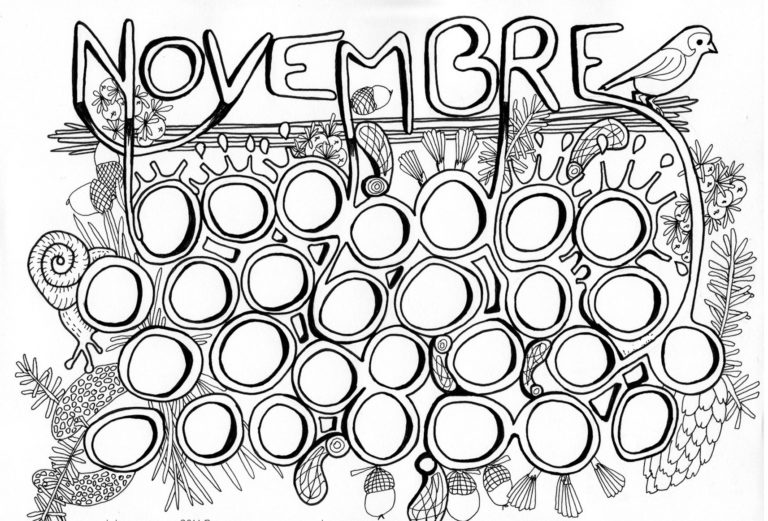 Coloriage Novembre à imprimer